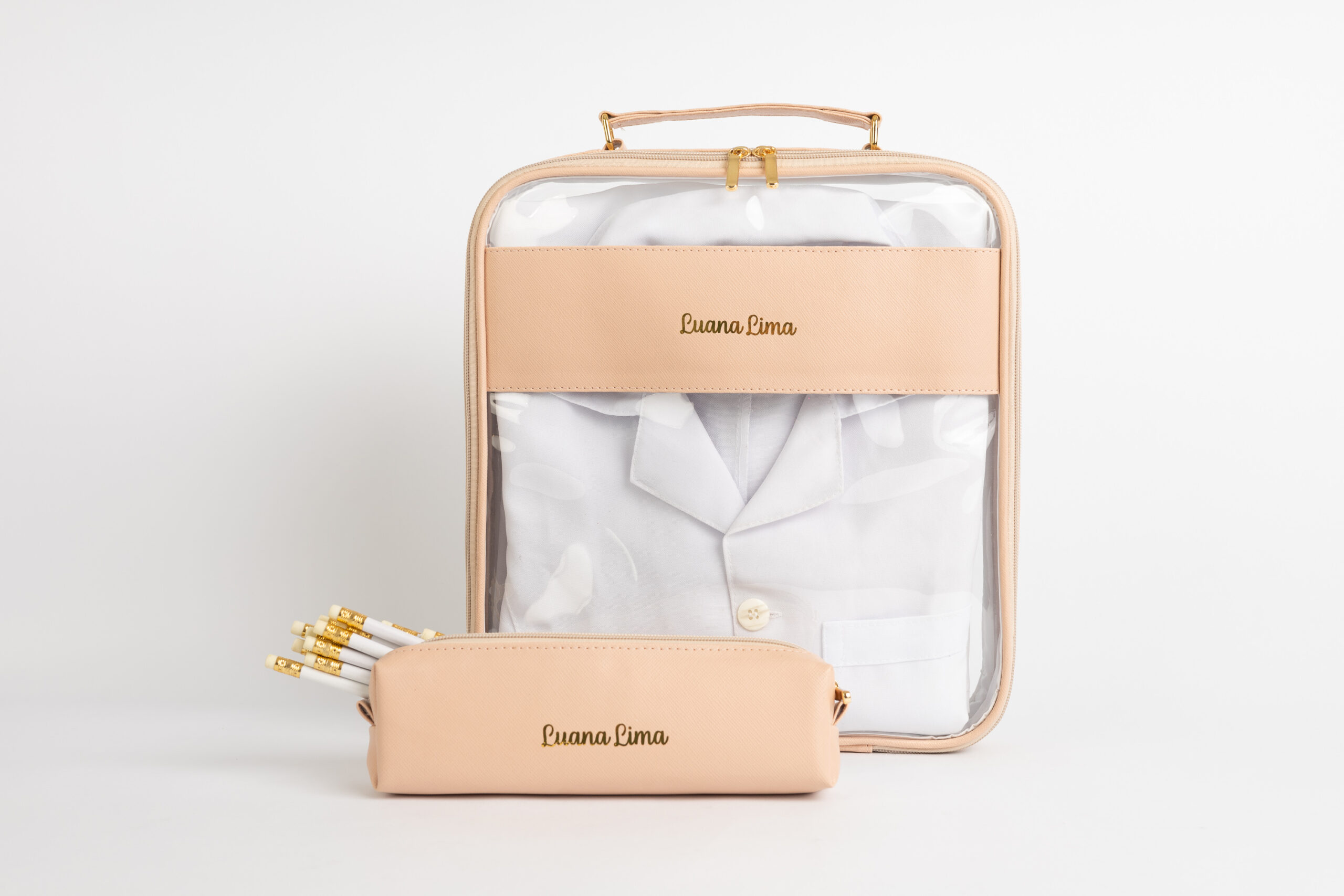 Kit Porta Jaleco e Estojo