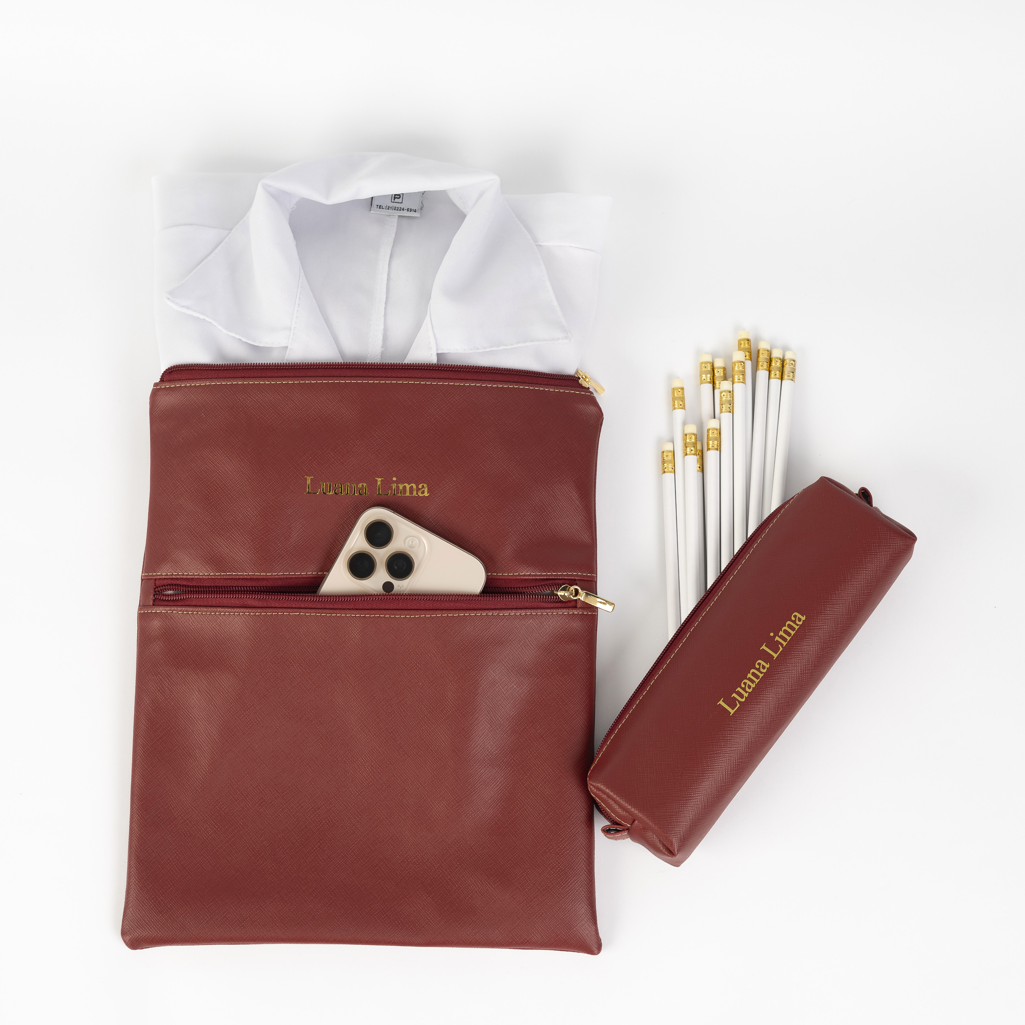 Kit Porta Jaleco Pasta e Estojo