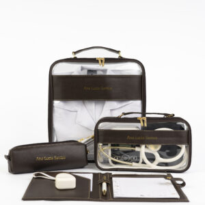 Kit Porta Jaleco, Maleta Plantão, Porta Receituário e Estojo